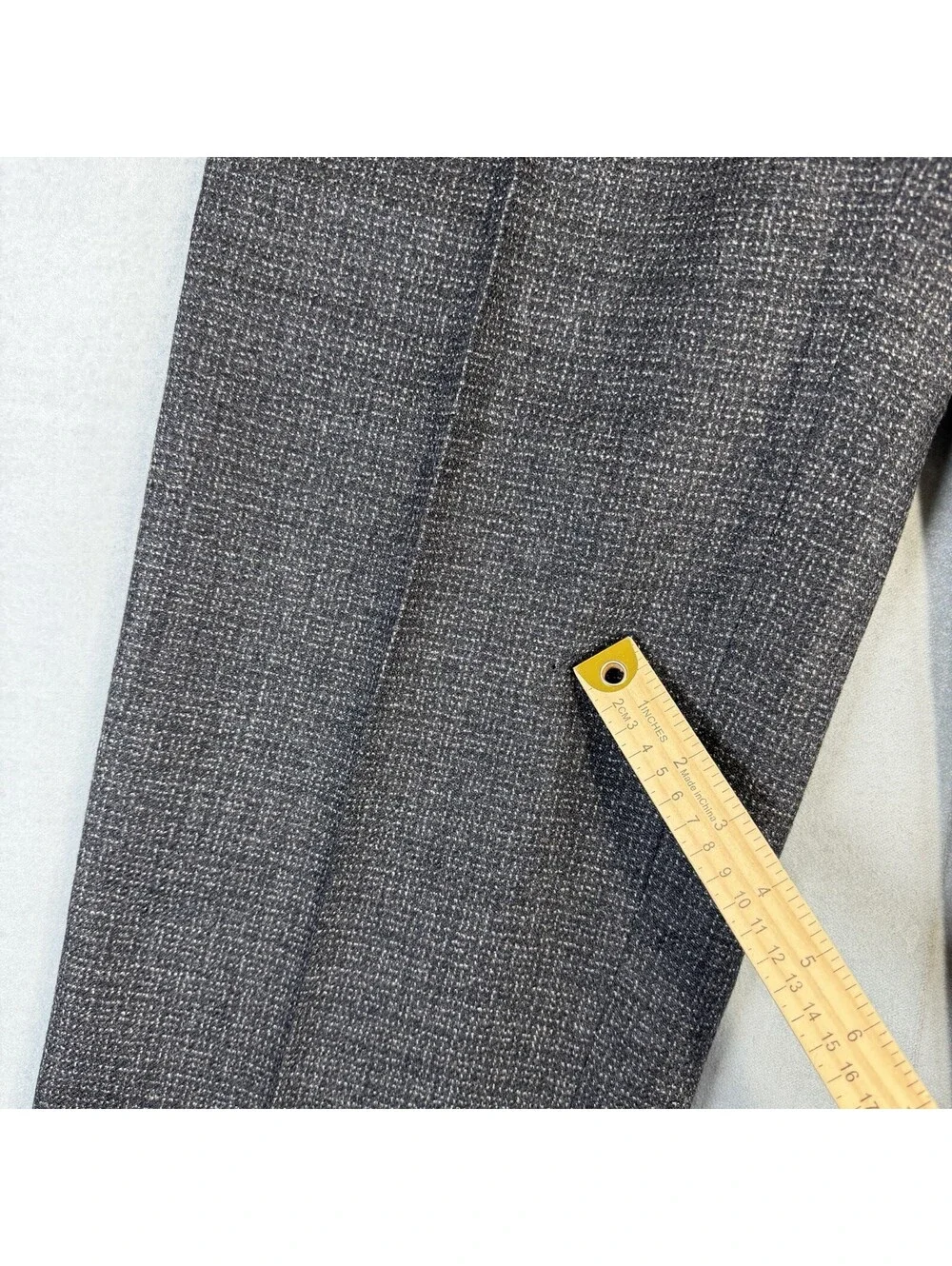 VTG 80s Britches Of Georgetowne Pure Wool Pleated Pants Mens 36x34* Gray Tweed